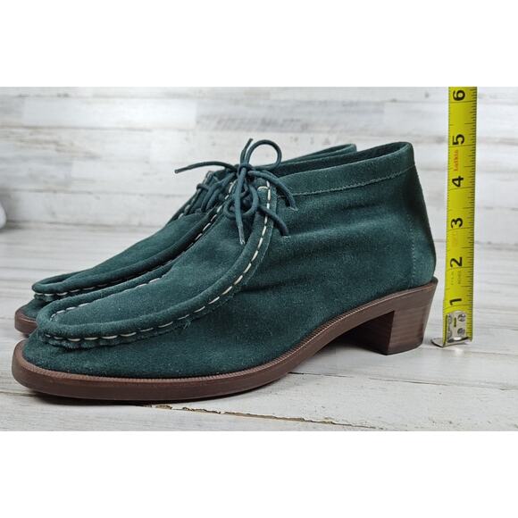 Bird of Flight Anthropologie Ankle Boots Believe Dark Teal Suede US Size 7.5 - Picture 8 of 8